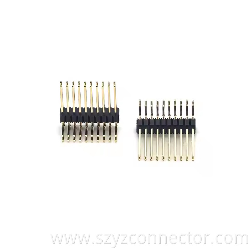 1.27mm Pitch Pin Header Right Angle SQ0.4mm H1.52.02.5mm 210P (3)
